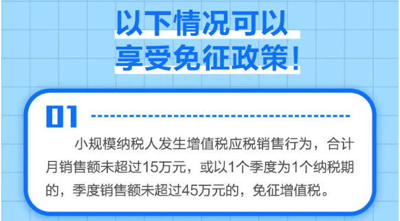 什么是小規(guī)模納稅人免征增值稅政策？一圖告訴您