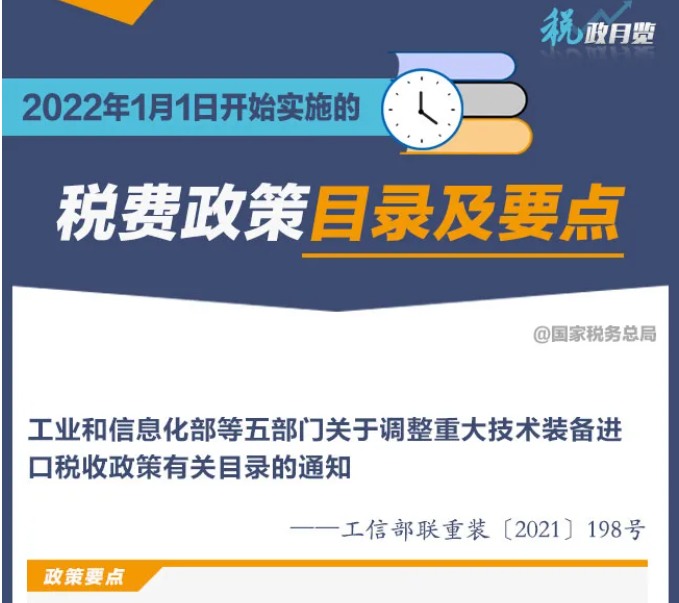 2022年1月1日開始實(shí)施的稅費(fèi)政策