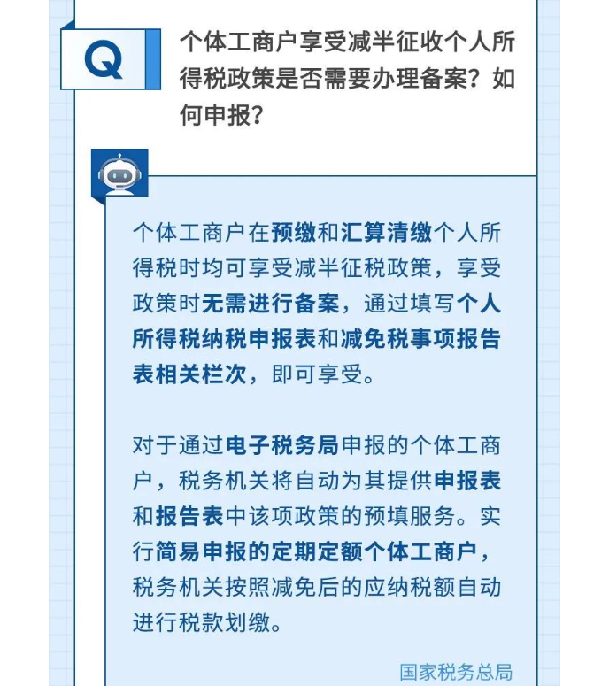 如何享受減半征收個(gè)人所得稅政策？@個(gè)體工商戶，這樣申報(bào)